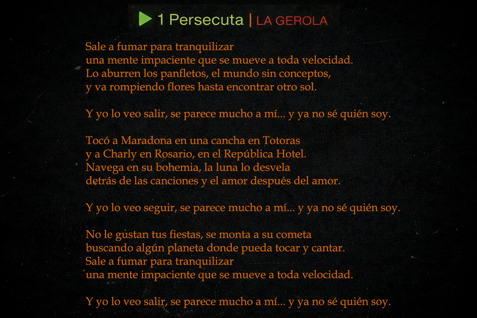 Letra de Canción 1