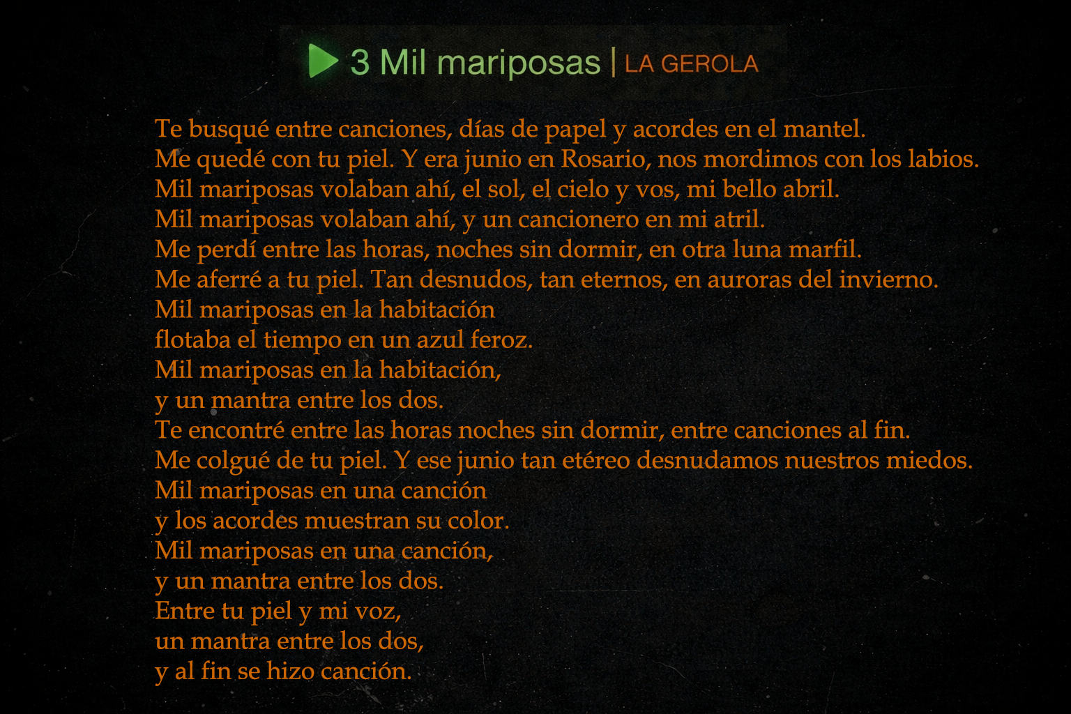 Letra de Canción 3