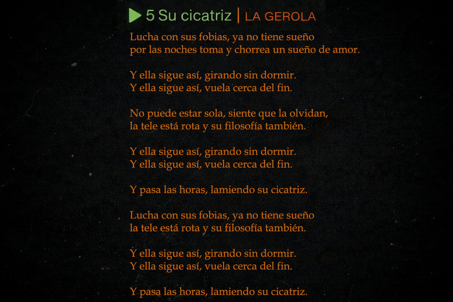 Letra de Canción 5